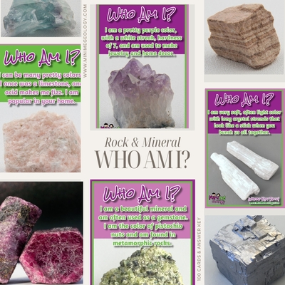 Who Am I Game! - 100 Rock & Mineral Game Cards | Teaching & Homeschcool Resources