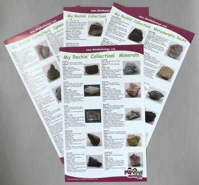 My Rockin Collection Junior Rock & Mineral ID Posters - Mini Me Geology