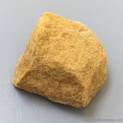 Yellow Brown Sandstone Sedimentary Rock - Mini Me Geology
